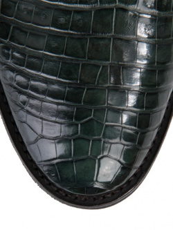 Туфли монки из крокодила FRATELLI ROSSETTI  12007 Зеленый