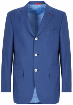 Пиджак классический шерстяной ISAIA  77420812 ярко голуб