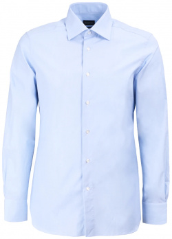 Хлопковая рубашка ERMENEGILDO ZEGNA  401082 9MS0PA голубого