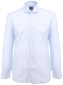 Хлопковая рубашка Slim Fit BARBA  LIU136551401U белого цвета