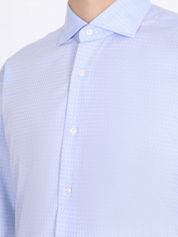 Рубашка хлопковая Regular Fit BARBA  D4U132523006U Голубой/ромб