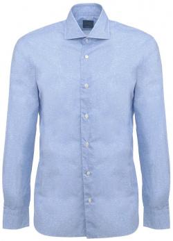 Хлопковая рубашка Slim Fit BARBA  LIU136565001U из хлопка голубого