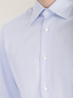 Рубашка хлопковая Tailored Fit ERMENEGILDO ZEGNA  801087/полоска Синий
