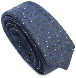 Шелковый галстук DOLCE & GABBANA  gt142e/gojfl горох узкий Синий Белый