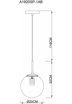 Подвесной светильник Arte Lamp VOLARE A1920SP 1AB