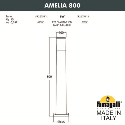 Ландшафтный светильник Fumagalli AMELIA 800 DR2 575 000 LYF1R