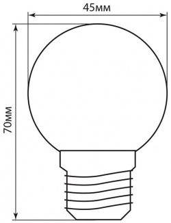 Светодиодная лампа Feron 1W 80Lm 6400K E27 25115