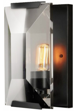 Настенный светильник Delight Collection HARLOW CRYSTAL KR0354W 1A black/clear 