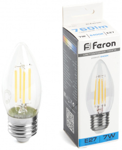 Светодиодная лампа Feron Свеча 7W 760Lm 6400K E27 38272 