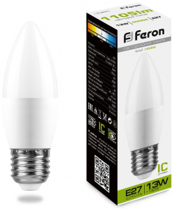 Светодиодная лампа Feron Свеча 13W 1105Lm 4000K E27 38111 