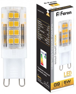 Светодиодная лампа Feron 5W 460Lm 2700K G9 25769 