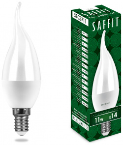 Светодиодная лампа Saffit Свеча на ветру 11W 905lm 6400K E14 55174 