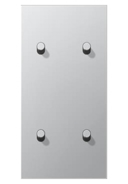 Лицевая панель для выключателя тумблерного 2 поста  вертикальной установки тумблеры 2+2 Jung LS1912 AL12 25R0