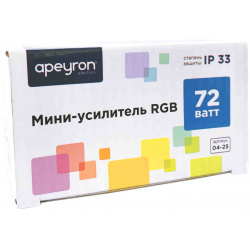 Мини усилитель RGB для лент Apeyron 04 25