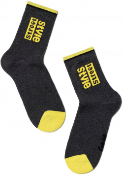 Носки хлопковые детские Conte ⭐️  SOF TIKI (махровые) темно серый желтый К