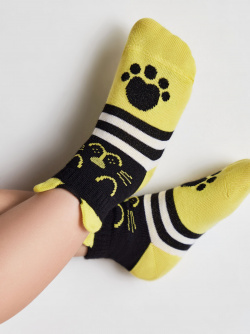 Носки детские Conte ⭐️  Короткие с декоративными ушками «Котята»
