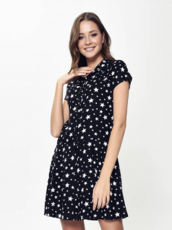 Платье женское Conte ⭐️  Легкое рубашка с принтом "звезды" LPL 884