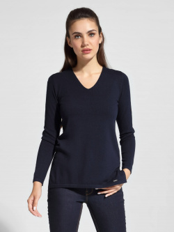 Джемпер женский Conte ⭐️  Удлиненный вязаный пуловер с разрезами по бокам LDK 056 кораллового миндаля цвета