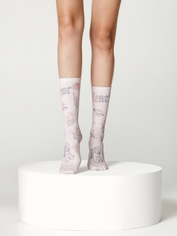 Носки женские Conte ⭐️  Удлиненные FANTASY с рисунками тату эскизов из лимитированной коллекции