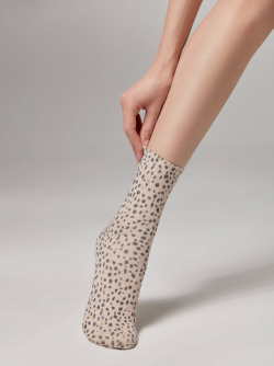 Носки женские Conte ⭐️  из хлопка и льна «Cheetah»