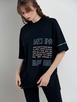 Джемпер женский Conte ⭐️  Oversize футболка с удлиненной спинкой «Forever young» LD 1679