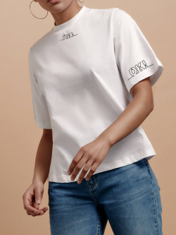 Джемпер женский Conte ⭐️  Oversize футболка с рисунком «Ok» LD 1668
