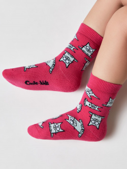 Носки детские Conte ⭐️  Махровые SOF TIKI с рисунками "Cats"