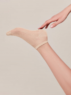 Носки женские Conte ⭐️  Ультракороткие из вискозы с ажурным переплетением