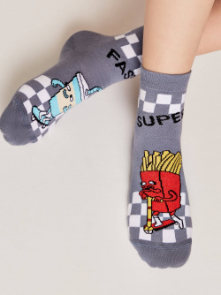 Носки детские Conte ⭐️  Хлопковые с рисунками "Super fast"