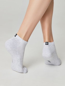 Носки женские Conte ⭐️  Короткие из хлопка с махровой стопой и отсылкой к логотипу бренда