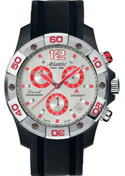 Швейцарские наручные  мужские часы Atlantic 87471 47 25R Коллекция Searock