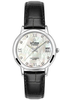 Швейцарские наручные  женские часы Le Temps LT1088 05BL01 Коллекция Flat Elegance Lady