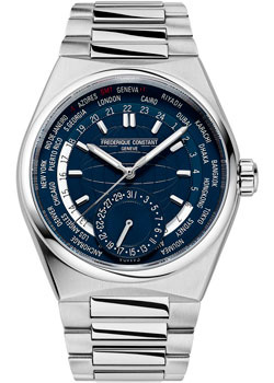 Швейцарские наручные  мужские часы Frederique Constant FC 718N4NH6B Коллекция Highlife Worldtimer Manufacture