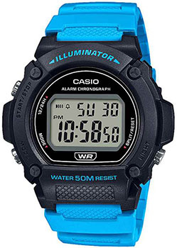 Японские наручные  мужские часы Casio W 219H 2A2VEF Коллекция Digital