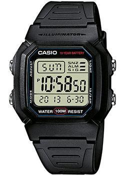 Японские наручные  мужские часы Casio W 800H 1A Коллекция Digital Простые и