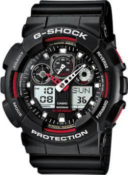 Японские наручные  мужские часы Casio GA 100 1A4 Коллекция G Shock Легендарные