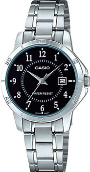 Японские наручные  женские часы Casio LTP V004D 1B Коллекция Analog