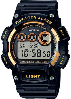 Японские наручные  мужские часы Casio W 735H 1A2 Коллекция Digital Электронные