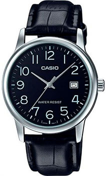 Японские наручные  мужские часы Casio MTP V002L 1B Коллекция Analog