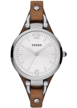 fashion наручные  женские часы Fossil ES3060 Коллекция Georgia Кожаный ремешок