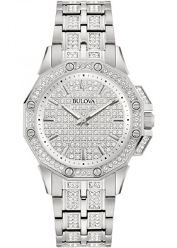 Японские наручные  женские часы Bulova 96L305 Коллекция Crystal Octava