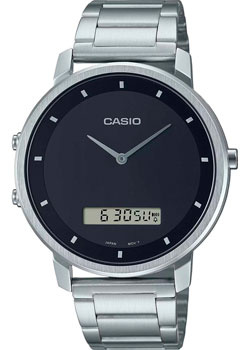 Японские наручные  мужские часы Casio MTP B200D 1E Коллекция Ana Digi Кварцевые