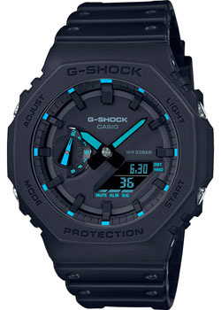 Японские наручные  мужские часы Casio GA 2100 1A2 Коллекция G Shock