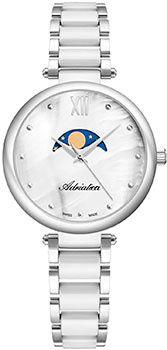 Швейцарские наручные  женские часы Adriatica 3705 C18FQM Коллекция Ceramic Ж