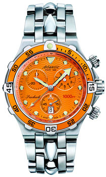Швейцарские наручные  мужские часы Atlantic 88487 41 71 Коллекция Seashark