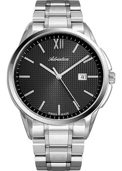 Швейцарские наручные  мужские часы Adriatica 1290 5166Q Коллекция Pairs