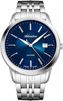 Швейцарские наручные  мужские часы Adriatica 8306 5115Q Коллекция Classic