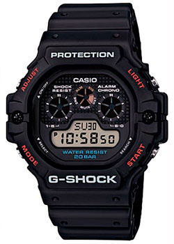 Японские наручные  мужские часы Casio DW 5900 1ER Коллекция G Shock