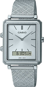 Японские наручные  мужские часы Casio MTP B205M 7E Коллекция Ana Digi