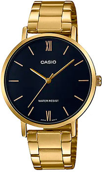 Японские наручные  женские часы Casio LTP VT01G 1B Коллекция Analog